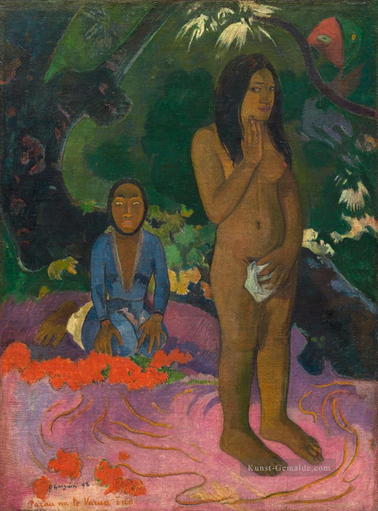 Parau na te Varua ino Worte des Teufels Beitrag Impressionismus Primitivismus Paul Gauguin Ölgemälde